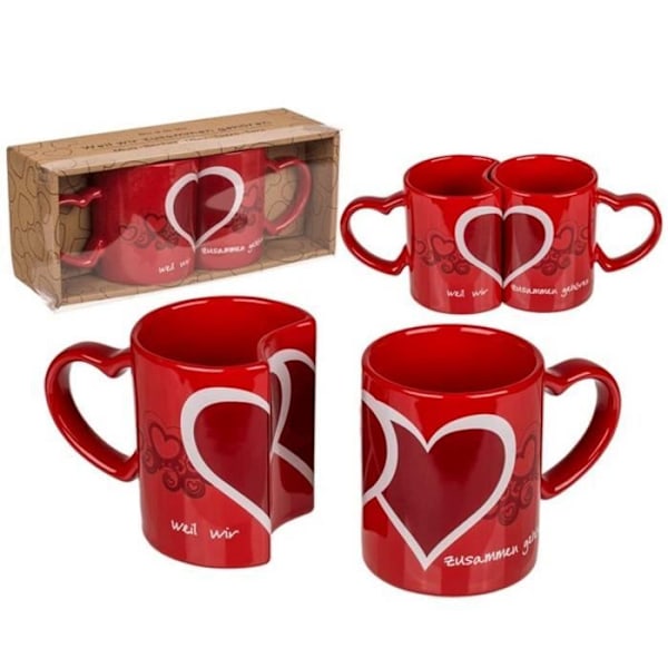 MUG Dobbelt HJERTER SAMMENVLETTE