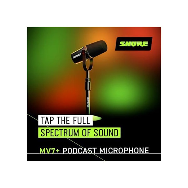 Shure MV7+ K med bordstander Dynamisk Mikrofon