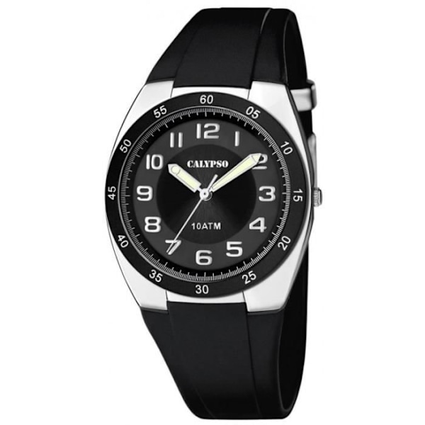 Ur - CALYPSO - Street Style K5753/6 - Sort Urskive - Plastiksnor - 10 ATM Svart
