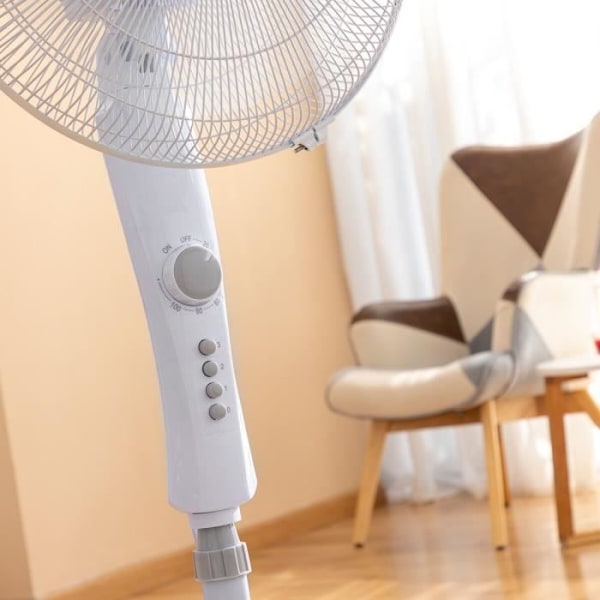 Piedestal ventilator - InnovaGoods - Freshinn - 45 W - Oscillation - 3 hastigheder - 2 timers timer Vit
