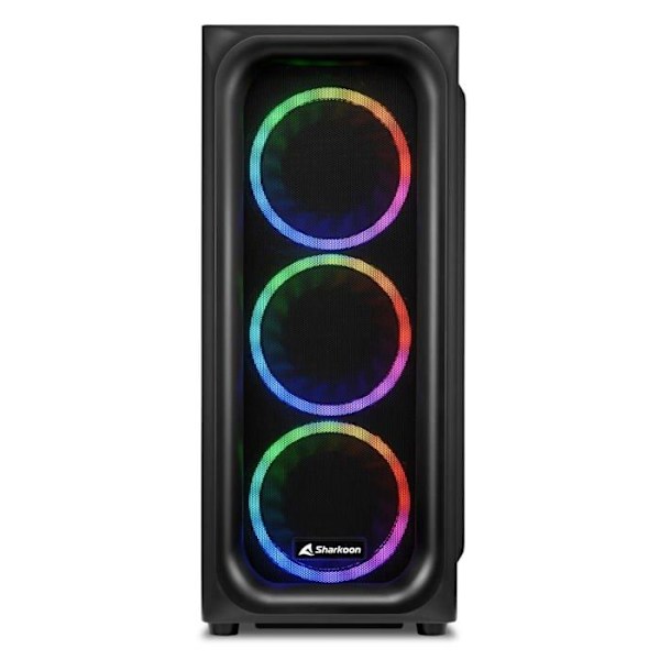 Spil PC-enge - Sharkoon - TK5M RGB - Sort - RGB-belysning - Tempereret glaspaneler