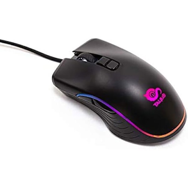 Gamingmus - TALIUS - Spitfire - 12000 DPI - 6 programmerbara knappar - RGB-belysning