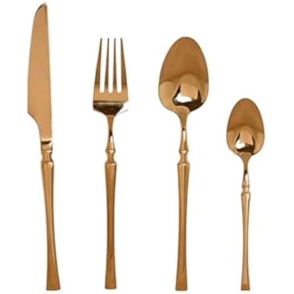 Bestickset - HOME ESPRIT - 16 delar - Rostfritt stål - Flerfärgad - Tål diskmaskin Flerfärgad