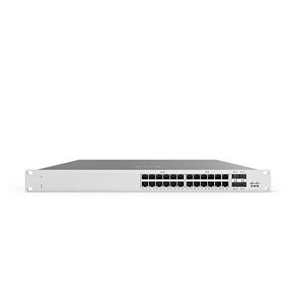 Cisco Meraki Cloud Managed MS125-24P - Kytkin - Hallittu - 24 x 10/100/1000 (PoE) + 4 x 10 Gigabit SFP+ - pöytämalli, seinäkiinnitys Harmaa