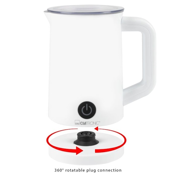 Mælkeskummer - Clatronic - MS 3693 - 500 W - Varmefunktion - Sprøjtebeskyttelse Vit