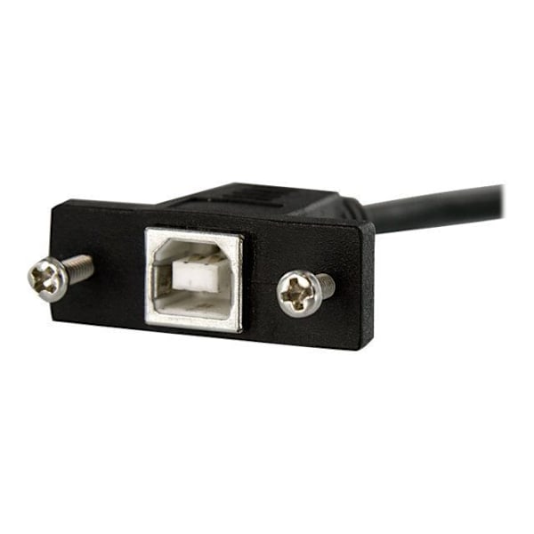 Paneeliasennettu USB-kaapeli B - B - F/M - 30 cm - Musta - STARTECH
