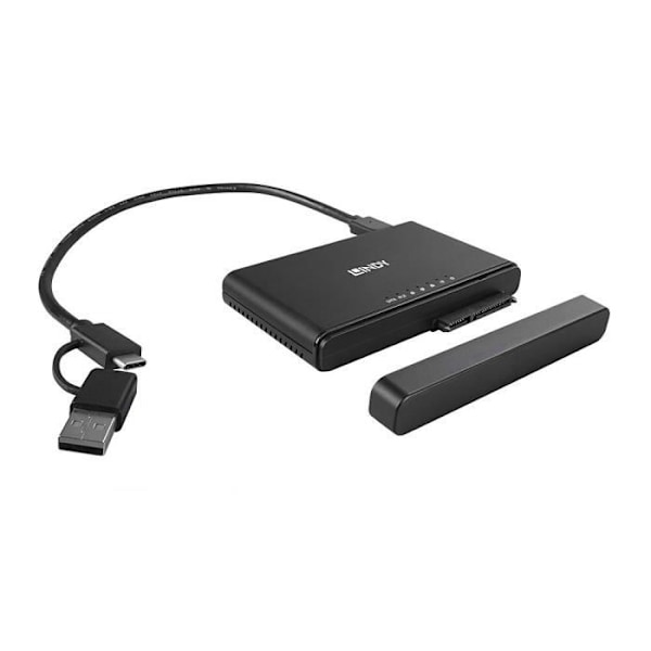 Kopieringsstation - Lindy - USB 3.2 Typ C - M.2 NVMe & SATA - Svart - 10 Gbits/s