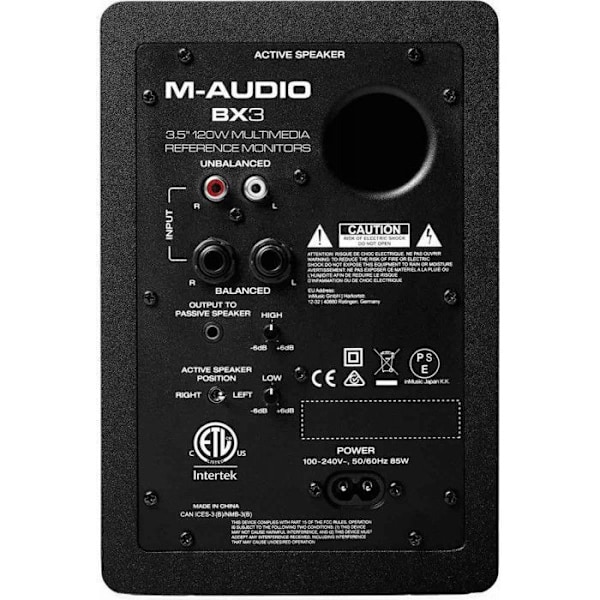 M-AUDIO BX3D3 - 2-vejs aktive monitorhøjttalere 3,5" 120W (par)