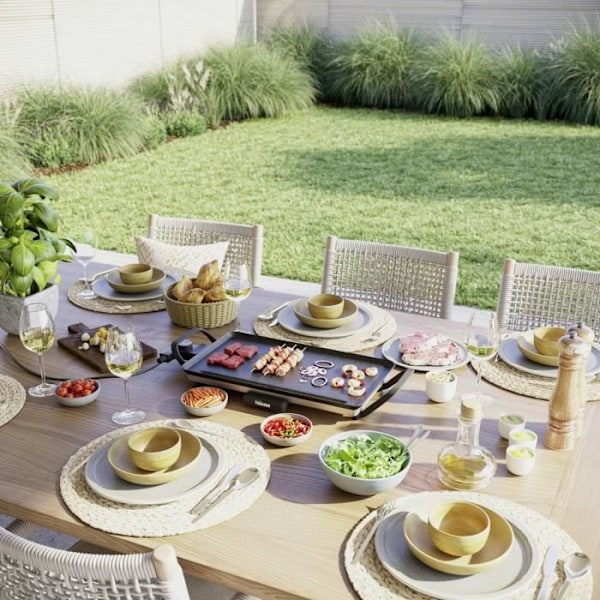 Grillplade - Tristar - Slim M - Sort - 46 x 26 cm - Ekstraordinære funktioner Svart