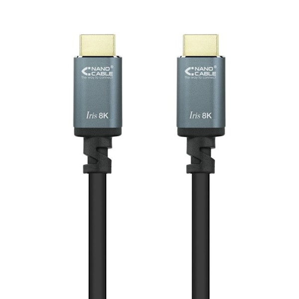 NANOCABLE 10.15.8001 - HDMI 2.1 IRIS 8K -kaapeli, 1,0 m, musta