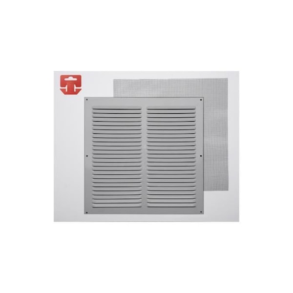 Grill med aluminiummyggnät - GENERISK - 300x300mm - naturlig färg - för fönster