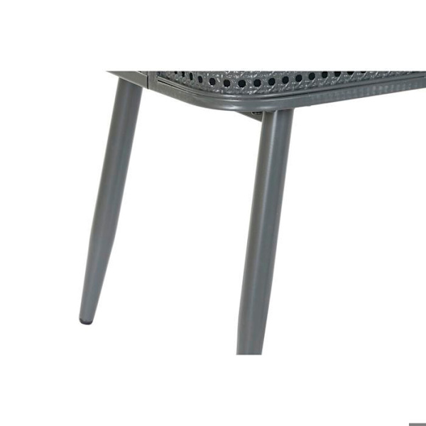 2-lags metal- og træhylde DKD Home Decor grå/naturlig