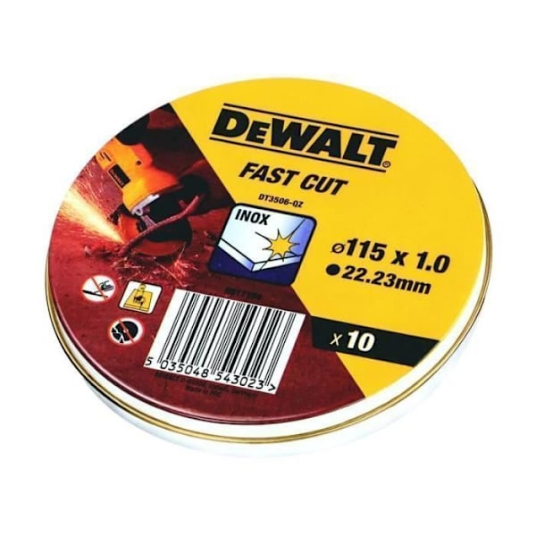 DEWALT-leikkuulevy - DT3506-QZ - 115mm x 1,0mm - Ruostumaton teräs