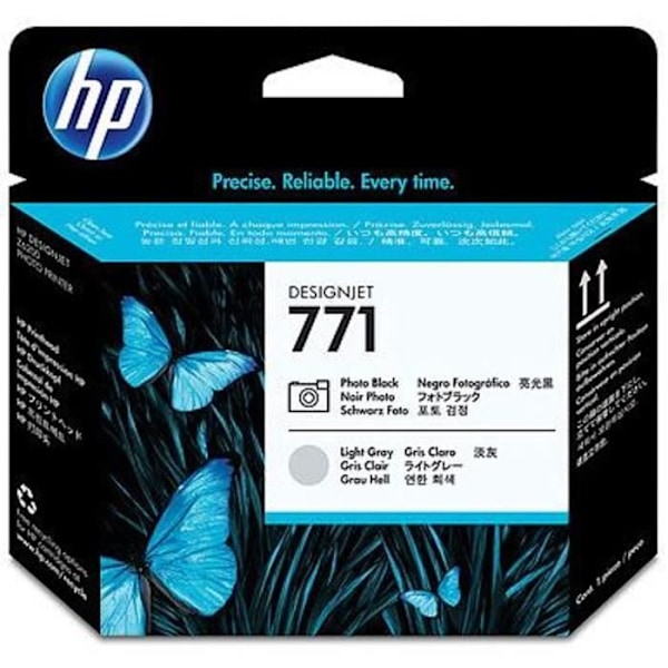 HP 771 printhoved - Pakke med 1 - Sort / Lysegrå - Inkjet