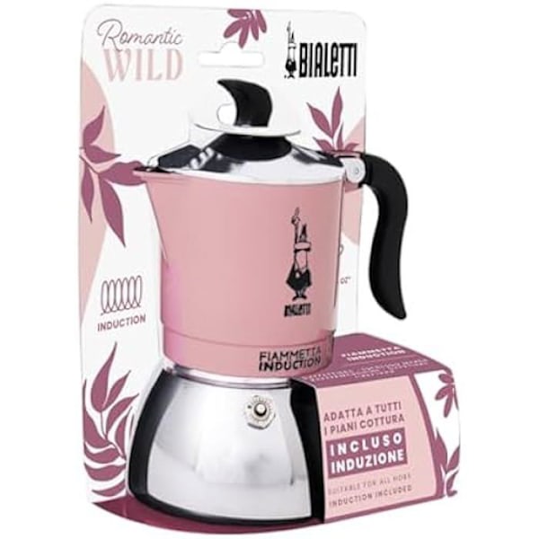 Induktionskaffekande - BIALETTI - Fiammetta - 4 kopper - Rosa - Alle kogeplader Rosa