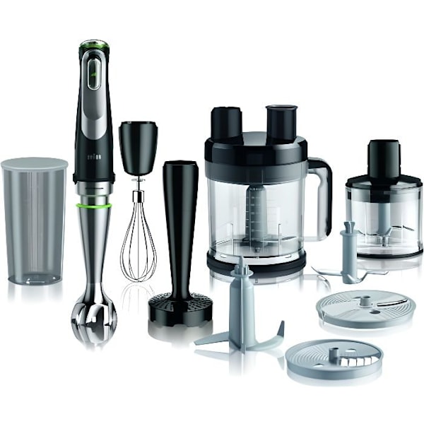 BRAUN MQ 9187 XLI stavblender - 1200W - 3 hastighedstilstande - Sort