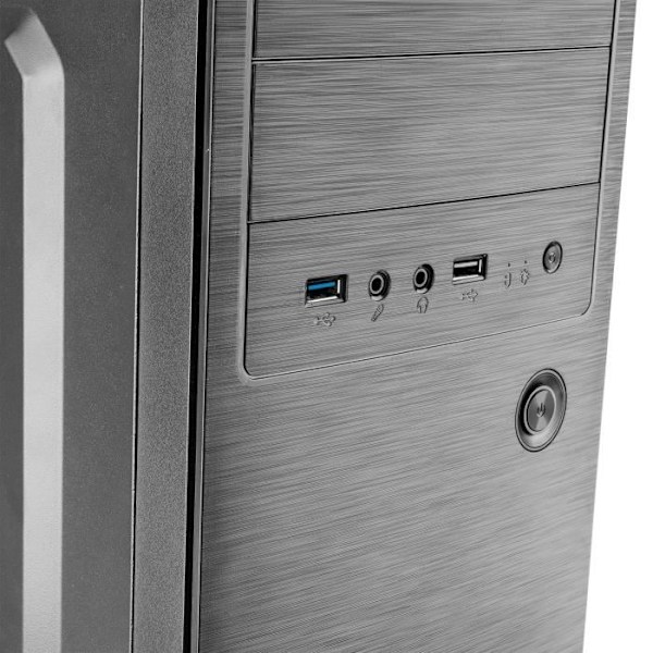 PC ATX-kabinet - Tacens - 2INITIOX - Poleret Aluminium - 120 mm blæser - Sort