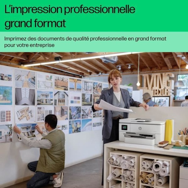 HP OfficeJet Pro 9720e A3 Multifunktionsprinter med tosidet print, 3 måneders Instant Ink inkluderet med HP+