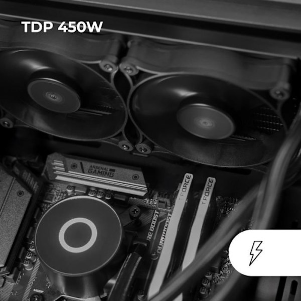Kit vattenkylning AIO - Mars Gaming - ML-Pro - 240mm - Svart - Vit LED-belysning