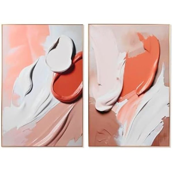 Maalaus - KOTI ESPRIT - Abstrakti - 80 x 120 cm - Monivärinen - 2 kpl mångfärgad