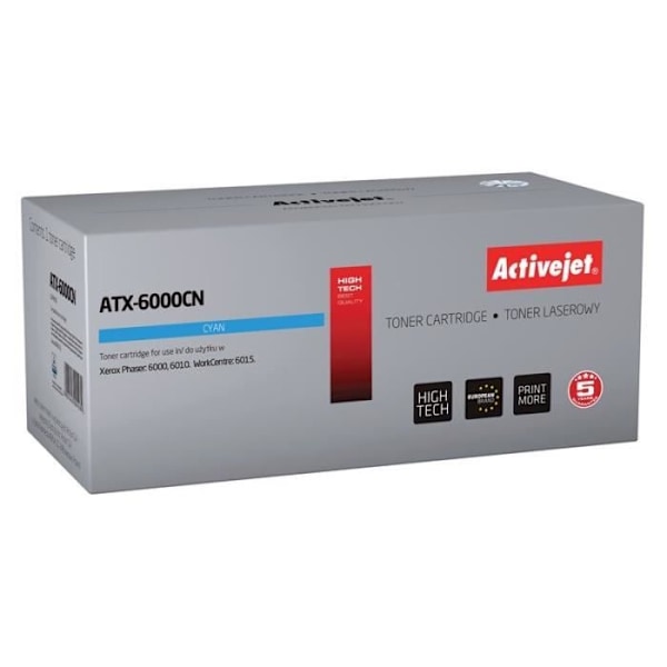 Tonerin kasetti - Activejet - ATX-6000CN - Yhteensopiva - Syaani - 1000 sivua