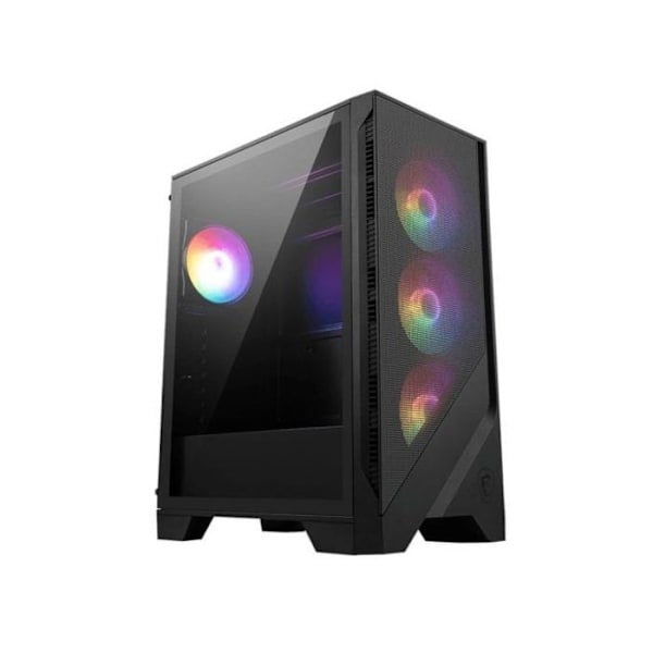 MSI MAG FORGE 121A AIRFLOW ARGB Halv Torre ATX Tempererat Glas USB 3.0 Svart Svart