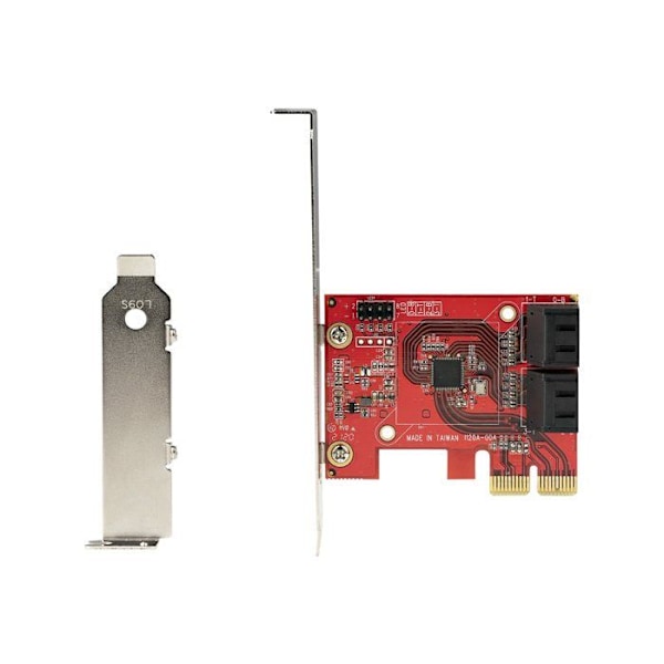 StarTech 4-porttinen PCI Express SATA -kortti - PCIe SATA -ohjain - ASM1166 Non-Raid - PCI Express 3.0 -muunnin Punainen