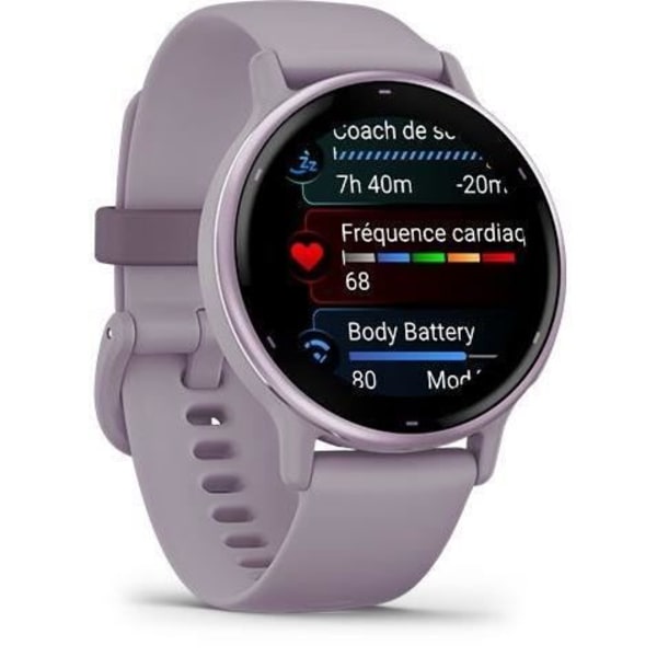 Garmin Vivoactive 5 Smartwatch, metallisk orkidé med lila rem metallisk orkidé