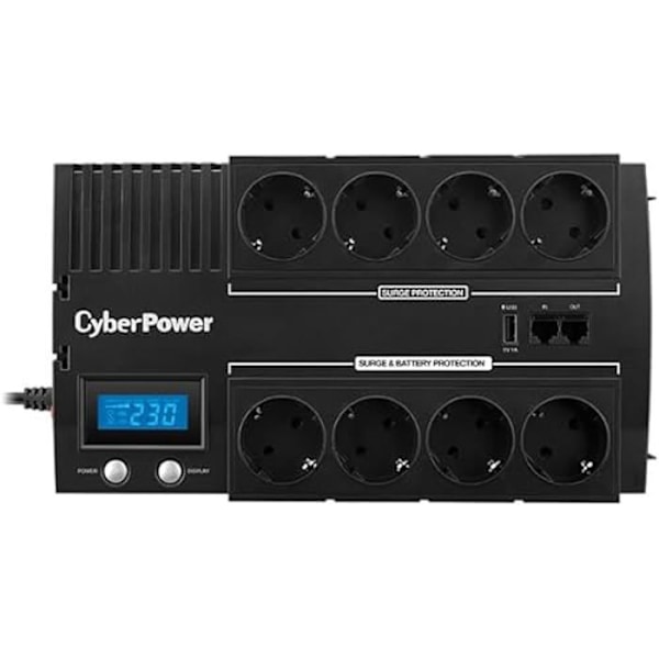 Uafbrudt Strømforsyning - CyberPower - BR1200ELCD - 1200 VA - 720 W - 8 AC Udgange