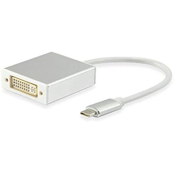 USB Type C til DVI Adapter Hvid - UDSTYR - Kabelinterface/Kønsadapter - 0,15 m Hvid
