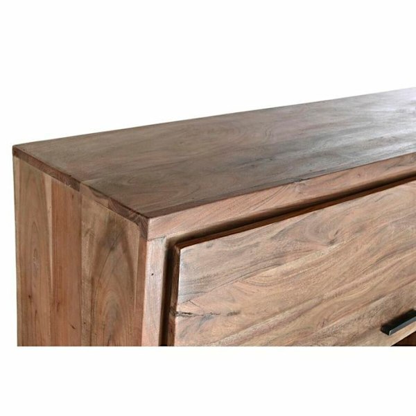 Glas- og akacieskab DKD Home Decor kastanj