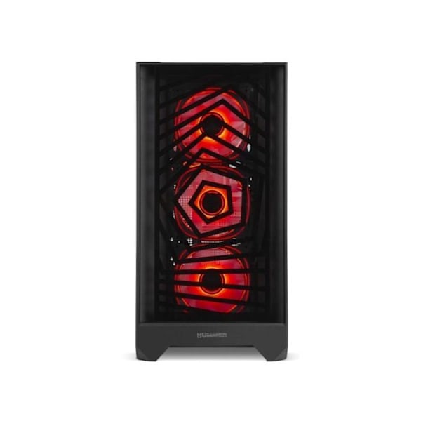 Nox Hummer PLASMA Mid Tower ARGB Frontal Udskiftelig og Tempereret Glas USB-C Sort