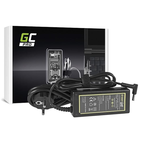GC® PRO serie oplader til HP 14-AC113NA bærbar computer (19.5V 3.33A 65W) 36 måneders garanti Grå