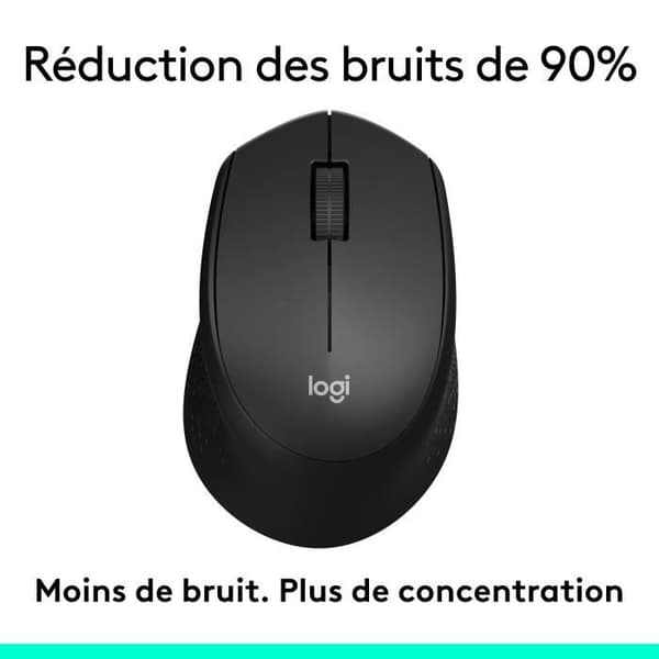 Hiiri - Langaton - Logitech - M330 Silent Plus - Musta - Hiljainen