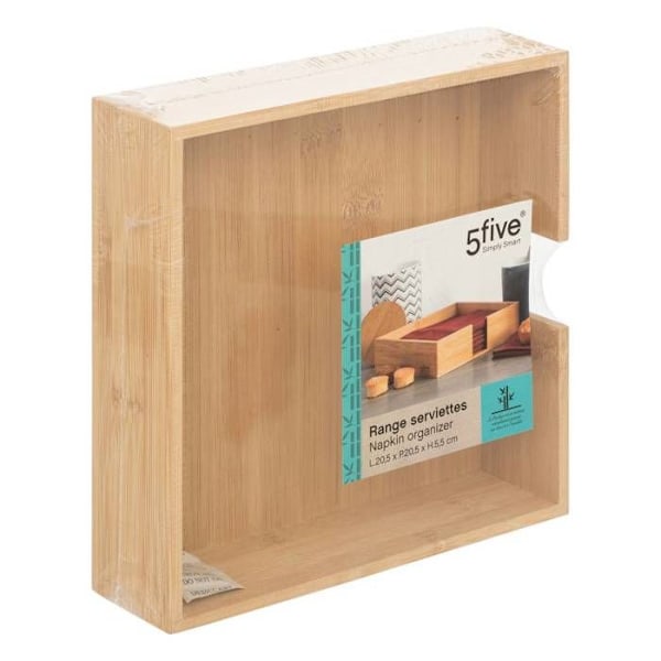 Range-servietter - FIVE - Model 20 - Bambus - Dimensioner 20,5x20,5x5,5 cm - Moderne Beige