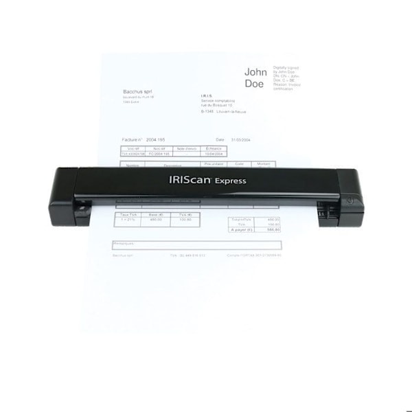 IRIS IRISCan Express 4 bærbar scanner - USB - 8PPM Simplex - Visitkortformat - Opløsning 300 dpi Sort