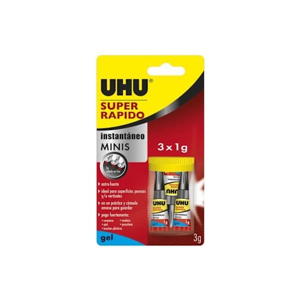 Uhu Super Fast Minis Geeli (EN Rasiassa) 3x1g Viite. 36527