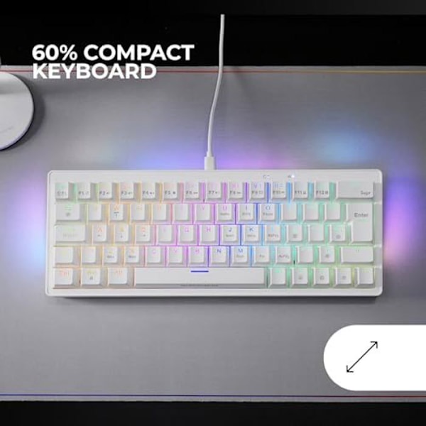 Mekanisk tastatur - MARS GAMING - MKMINIPRO - Ultrakompakt 60% - RGB Chroma-belysning - Hot-Swappable