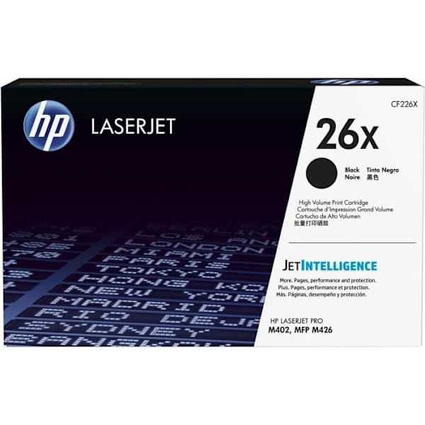 Alkuperäinen HP 26X High Yield musta värikasetti LaserJet Pro M402/M426