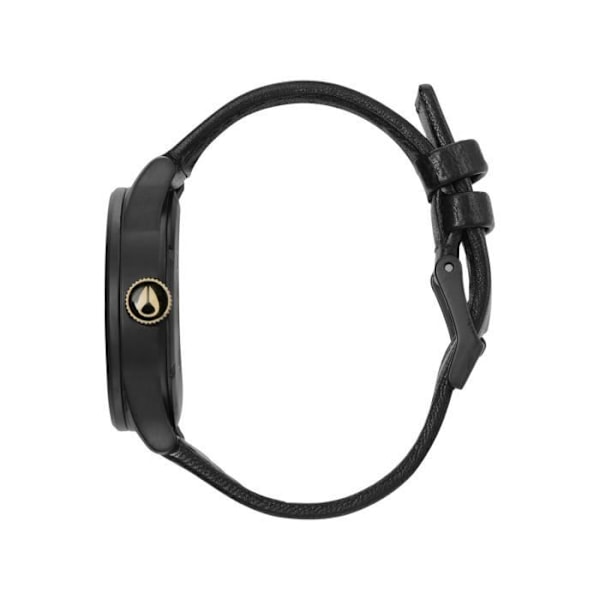 Montre Sentry Leather Nixon Sort Guld Svart
