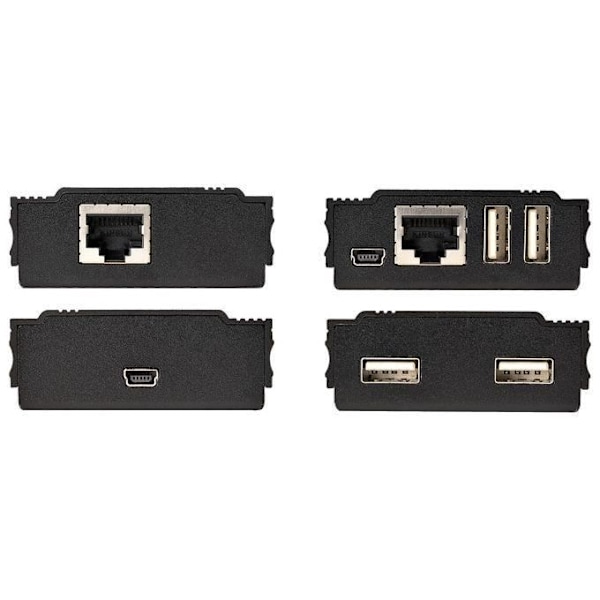 USB 2.0 - StarTech.com - 4 Porttia - 100m Ethernet-kaapeli - Metallikotelo - Liitä ja käytä