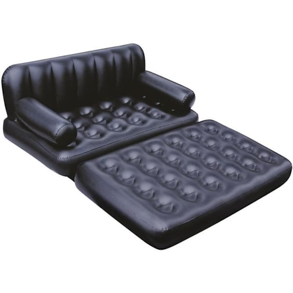 TD® oppustelig sovesofa 152 x 64 x 18,8 cm Sammenfoldelig udendørs oppustelig sofa Svart