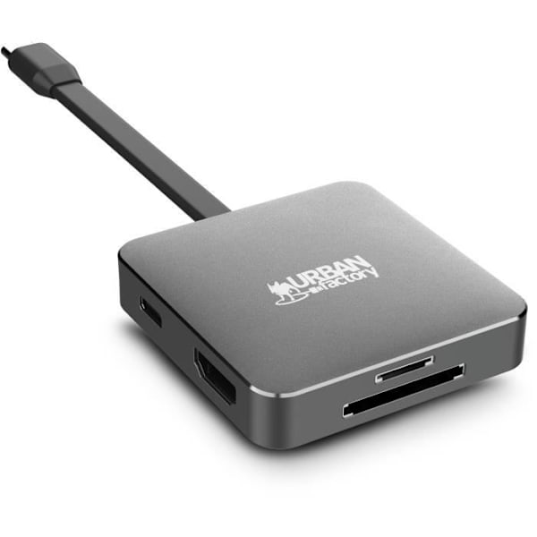 Urban Factory USB-keskitin 5-IN-1 100 W USB-C-keskitin