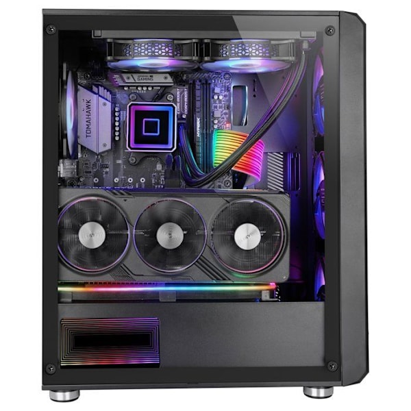 Gaming Kabinet ATX - Mars Gaming - MC-VAULT - 4 ARGB Blæsere - Mesh Panel - Tempereret Glas