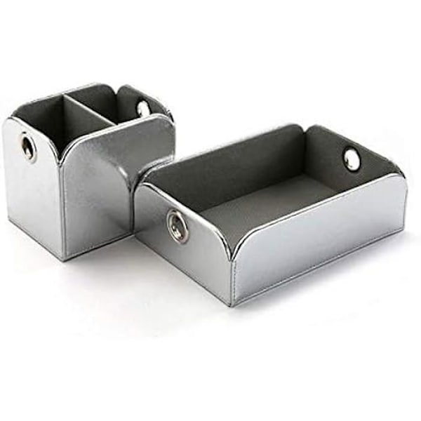 Fickbricka - ROMA - Silver - Läderimitation - 20,5 x 13,5 x 6 cm - Mjuk Silver