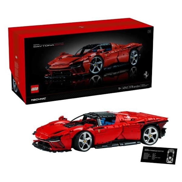 LEGO® Technic 42143 Ferrari Daytona SP3, Modelbil, Bygbar Model, Voksne Röd