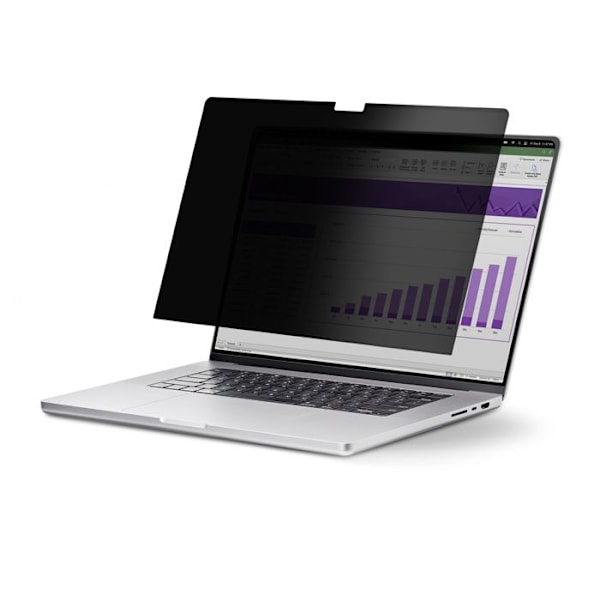StarTech.com Skærmfilter til MacBook Air M2/M3 13", Aftageligt og Vendbart Antirefleksfilter, Skærmbeskyttelse Sort