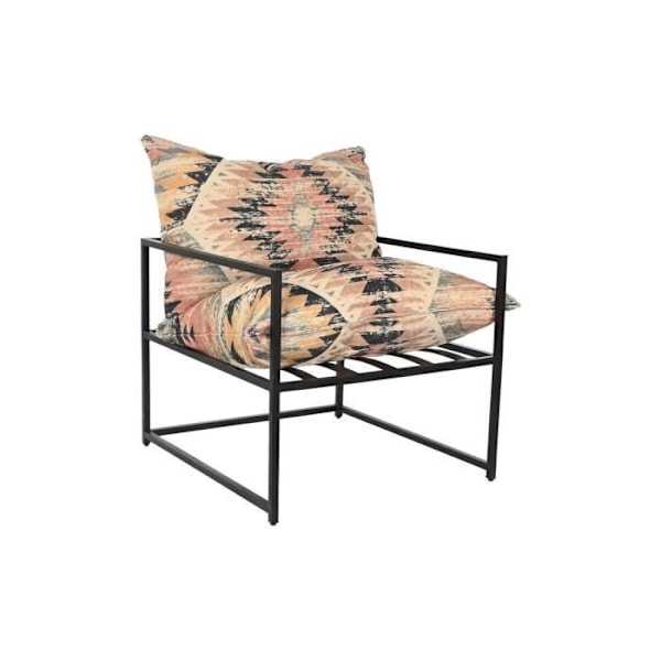 fåtölj 70 x 75 x 85 cm svart metall flerfärgad