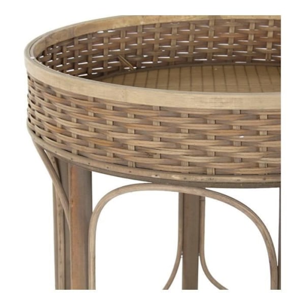 Sidobord - dkd heminredning - 49 x 49 x 55 cm - Vit - Naturlig stil