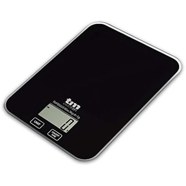 Keittiövaaka - TM ELECTRON - TMPBS026 - Ultra Thin - 4 anturia - 5 kg Max Svart